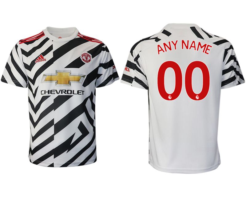 Men 2020-2021 club Manchester United away aaa version customized white Soccer Jerseys